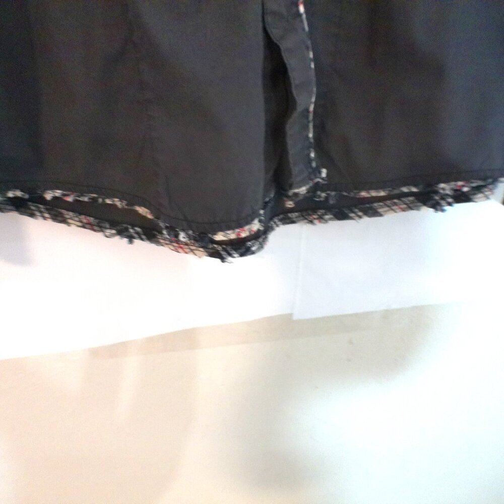 V&S Black Button Down Shirt – Men’s XXL – Plaid Trim Raw Hem - Picture 4 of 7